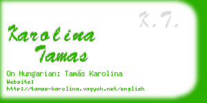 karolina tamas business card